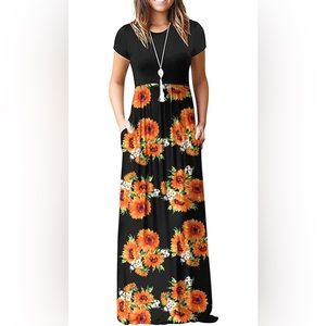 Maxi Sunflower Dress